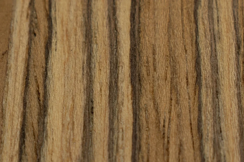 extreme close-up van zebrano fineer met fijn gestreepte tekening – wooddes fineer bibliotheek
